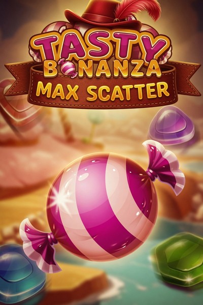 Okładka slotu Tasty Bonanza Max Scatter w lobby Cleobetra Casino